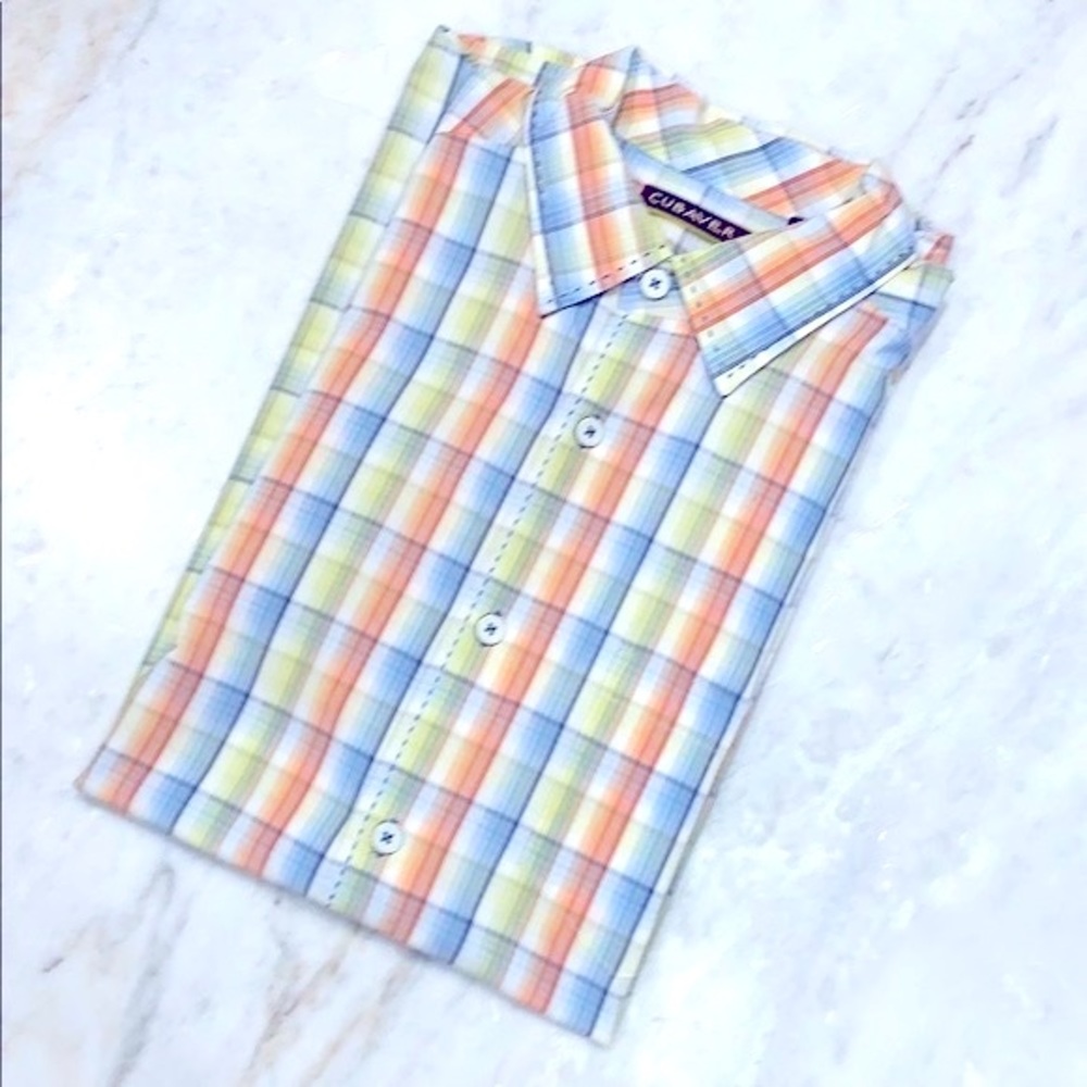 Cubavera short sleeve button down L